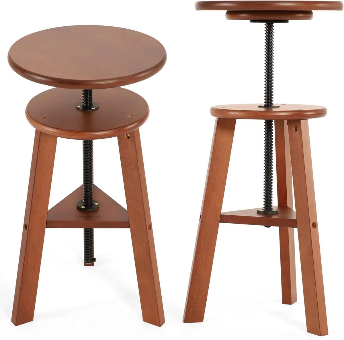 Wooden Drafting Stool 19-26 Adjustable Height - Image 1