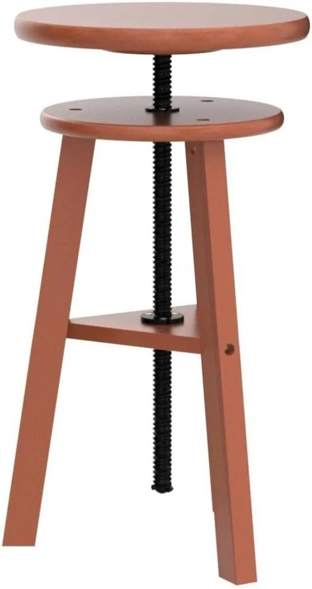 Wooden Drafting Stool 19-26 Adjustable Height - Image 4