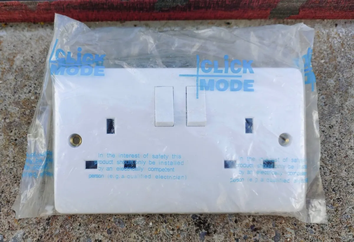 White Double Wall Plug Socket (brand New). - Image 1