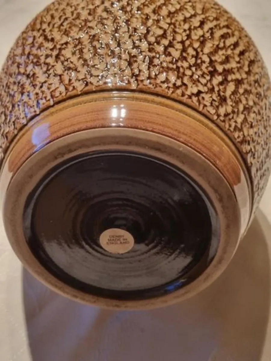Vintage Denby Large Brown Bracken Vase - Image 4