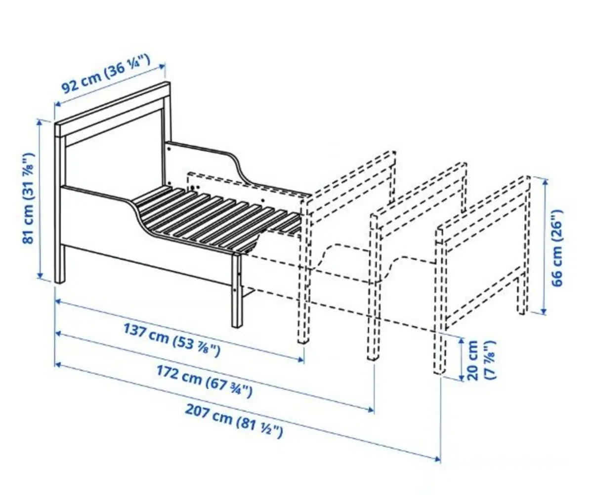 Childrens Bed- Extendable - Image 3