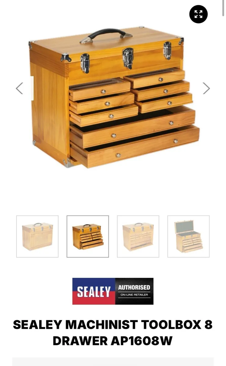 Sealey wooden toolbox - Image 1