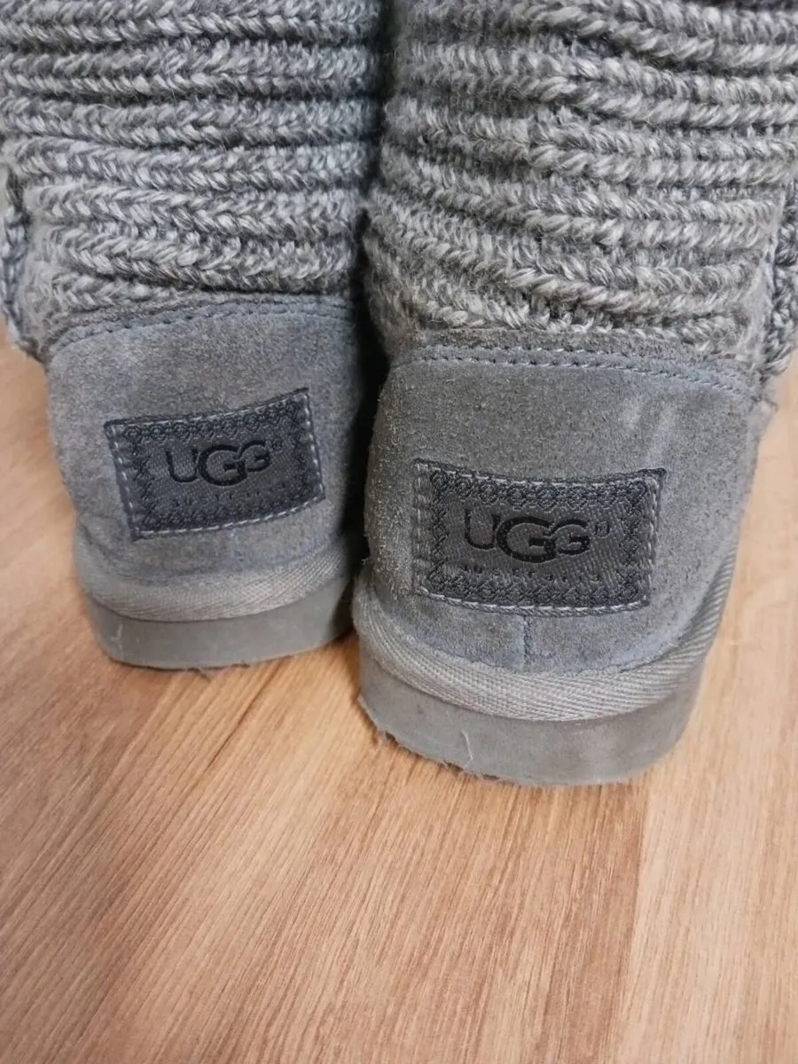 Knitted Button Ugg Boots - Image 4