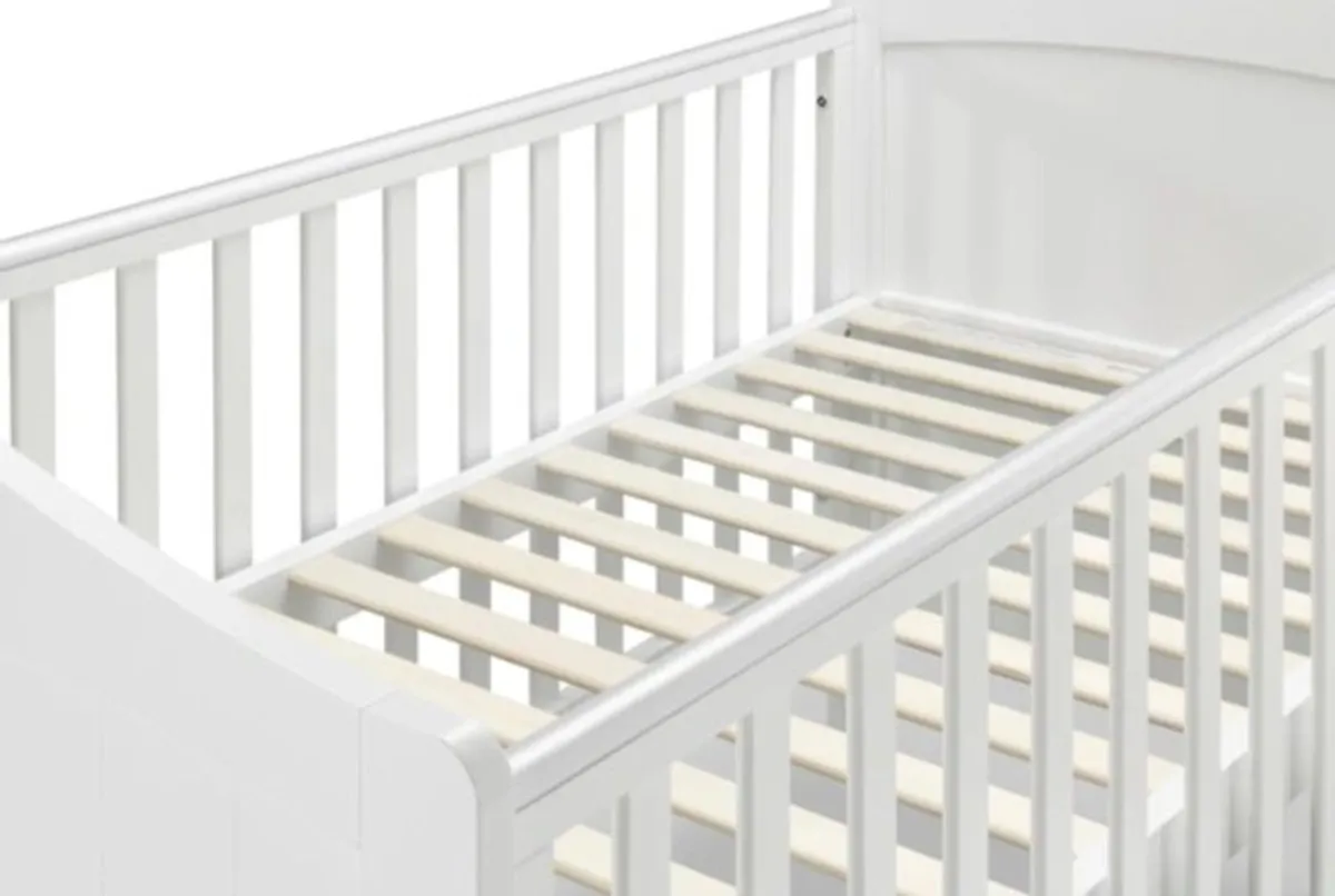 Kids Cot Bed with a good mattress (like new) - Nested Sorrento - Image 1