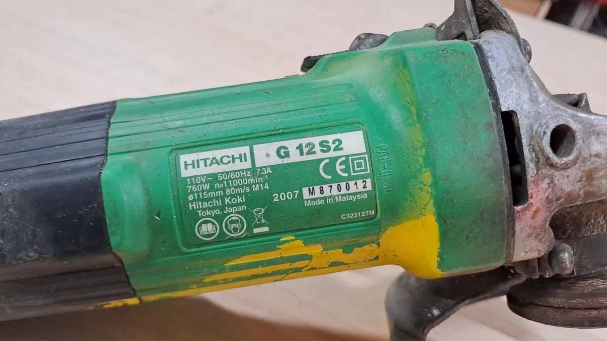 Hitachi G12S1-110V Angle Grinder 115mm - Image 4