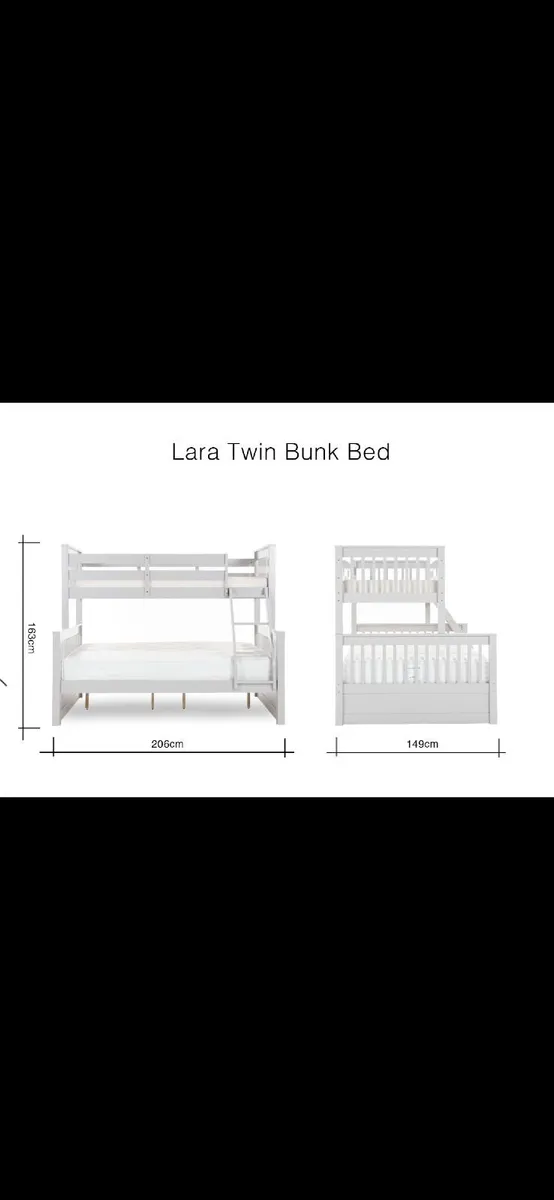 Grey bunk bed - Image 3