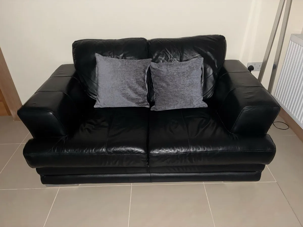 Italian leather 2 seater couch