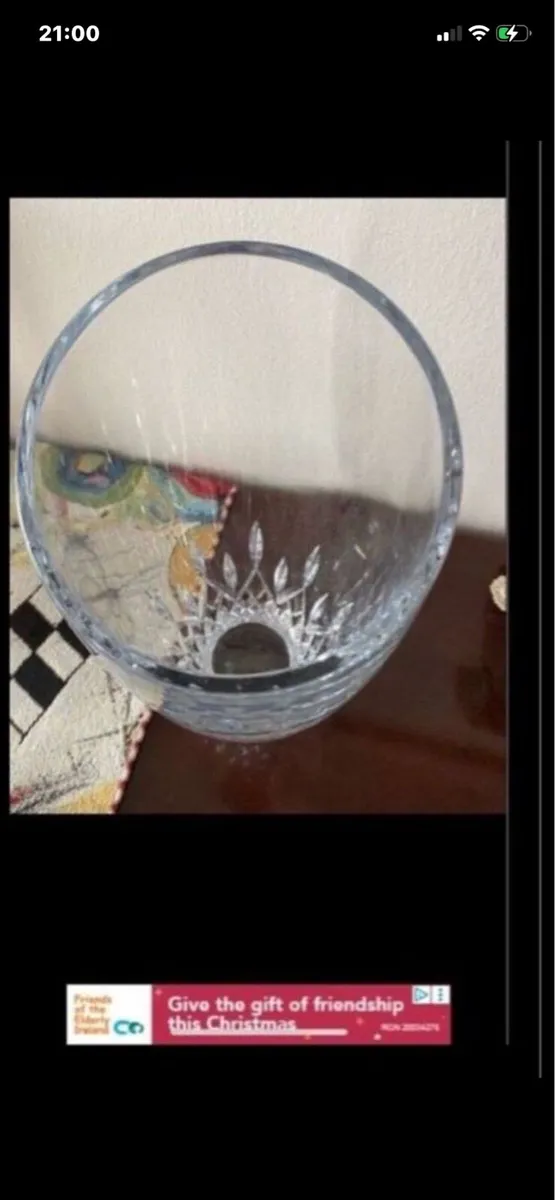 Large Waterford Crystal Angular vase - Image 3