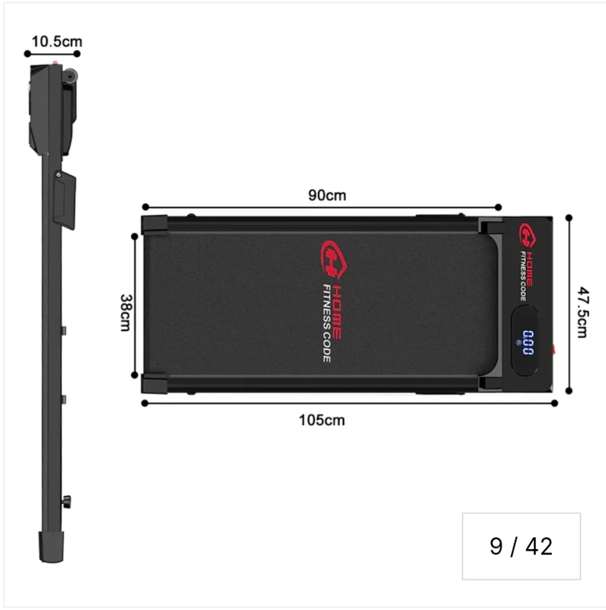 Treadmill, Speed 1-6KM/H, 5% Manual Incline - Image 2