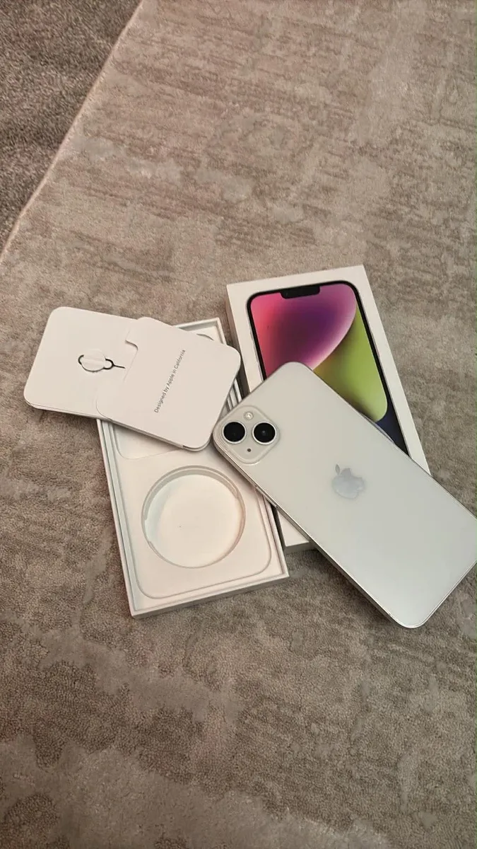 iPhone 14 Plus white sim free 128GB with box - Image 3