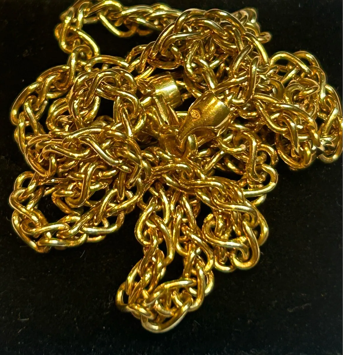 Solid 18k Gold Chain Wheat/Spiga link - Image 1