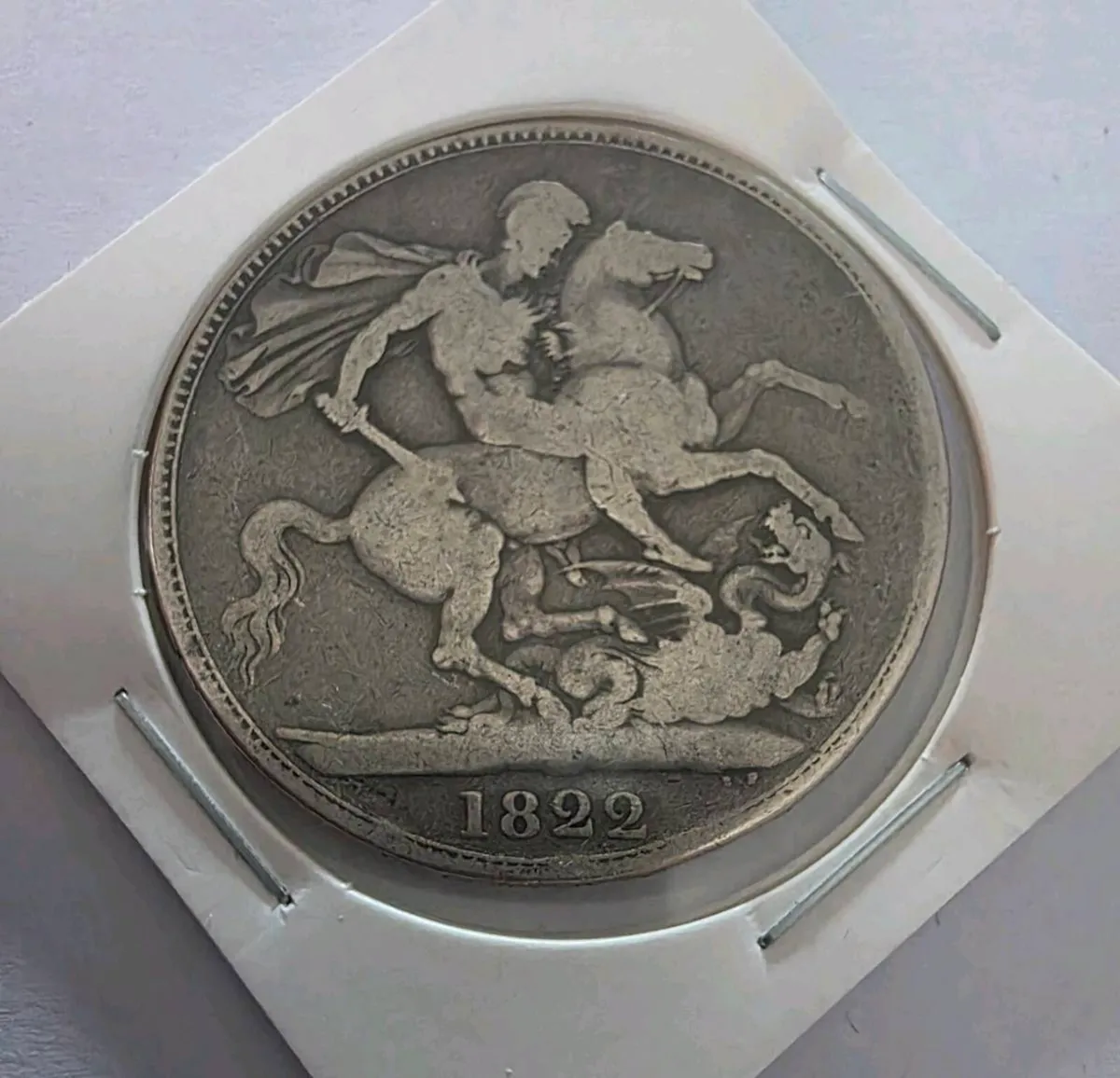 1822 british silver crown - Image 2