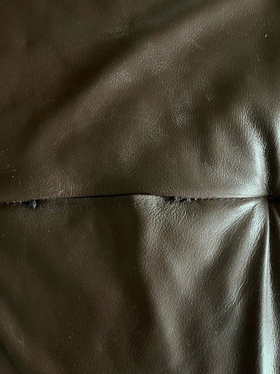 Brown corner couch with footstool - FREE TO TAKE - Image 3