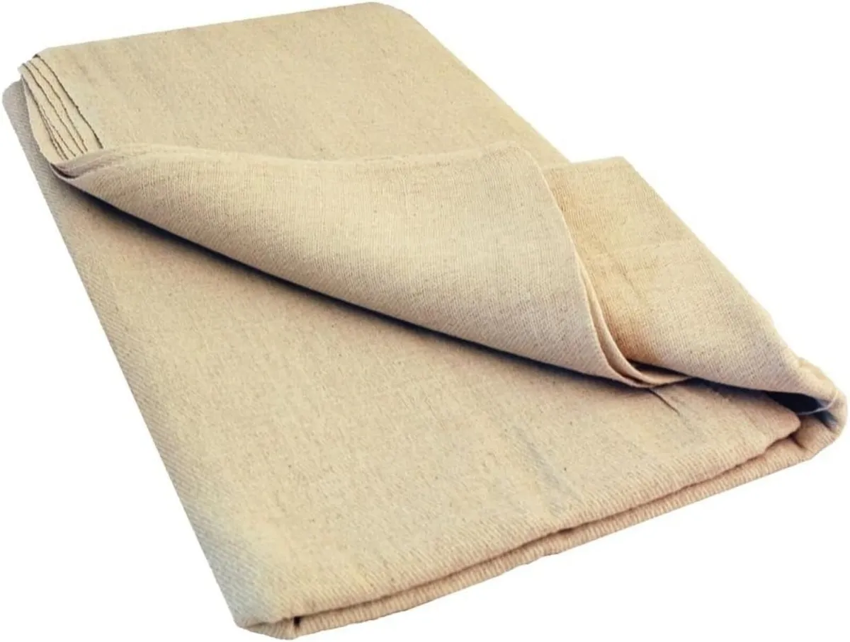Cotton twill dust sheet 3.5m x 3.5m (12' x 12') - Image 4