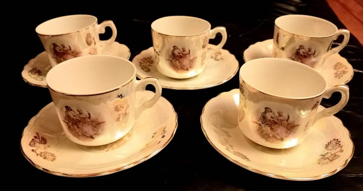 Vintage Japanese Porcelain Expresso Set - Image 1