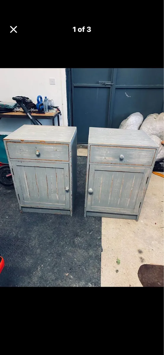 Vintage bedside lockers - Image 1