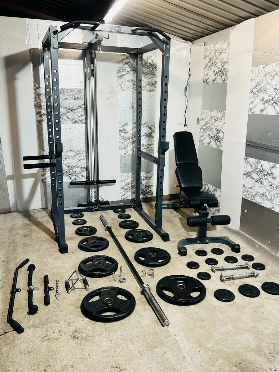 COMMERCIAL RACK OLYMPIC WEIGHTS BAR DUMBBELLS - Image 2