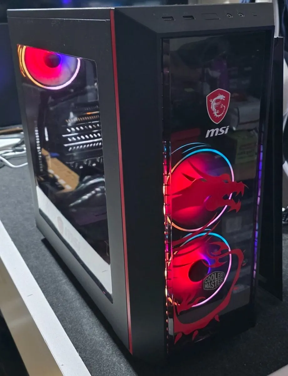 MasterBox 5 MSI Edition With Halo RGB Fans PC Case - Image 1