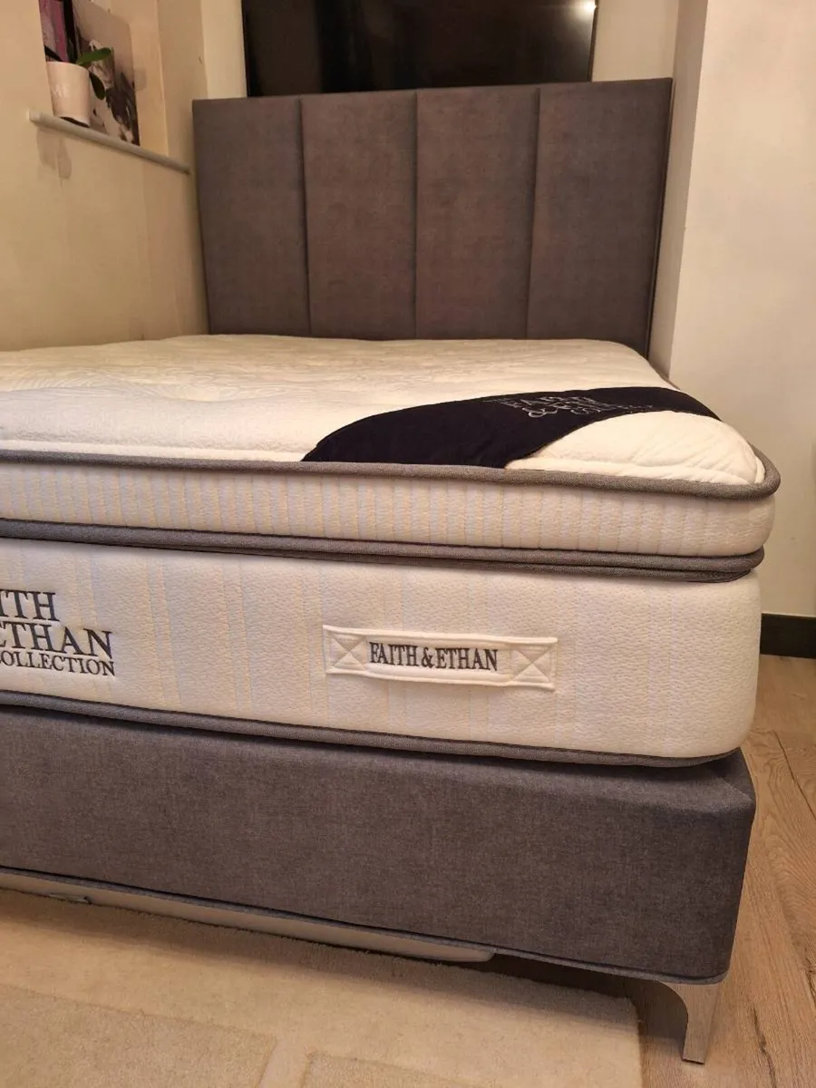 King size mattress&bed frame with H-board - Image 2