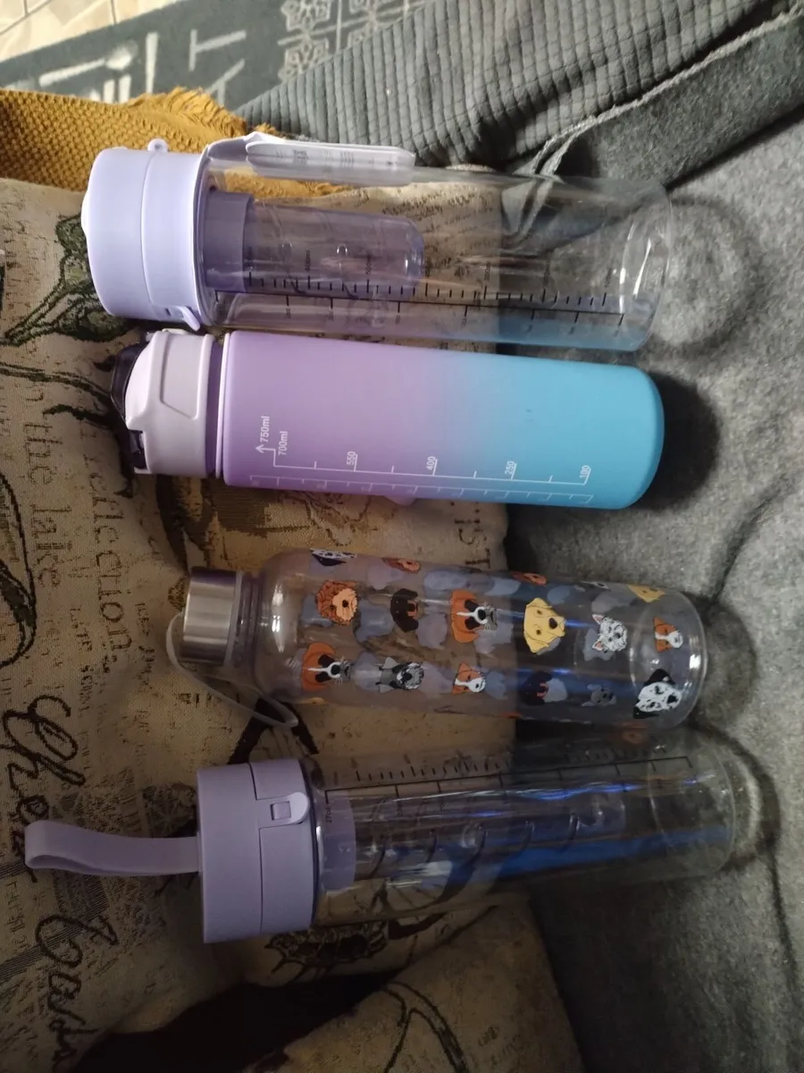 3 large water bottles 3 small water bottles - Image 1