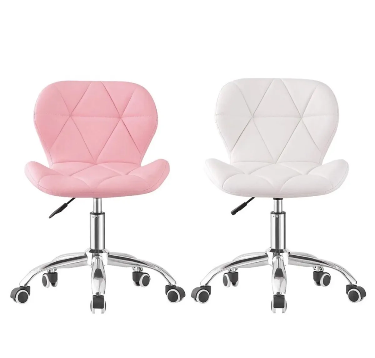 White or Pink PU Leather Chair NEW - Image 1