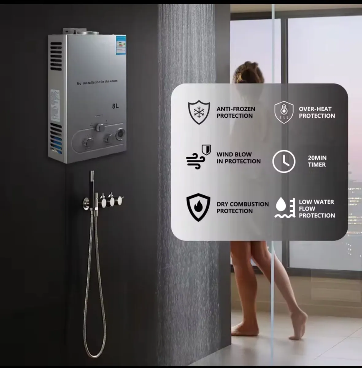 NEW 8L Propane LPG Gas Water Heater boiler - Image 2