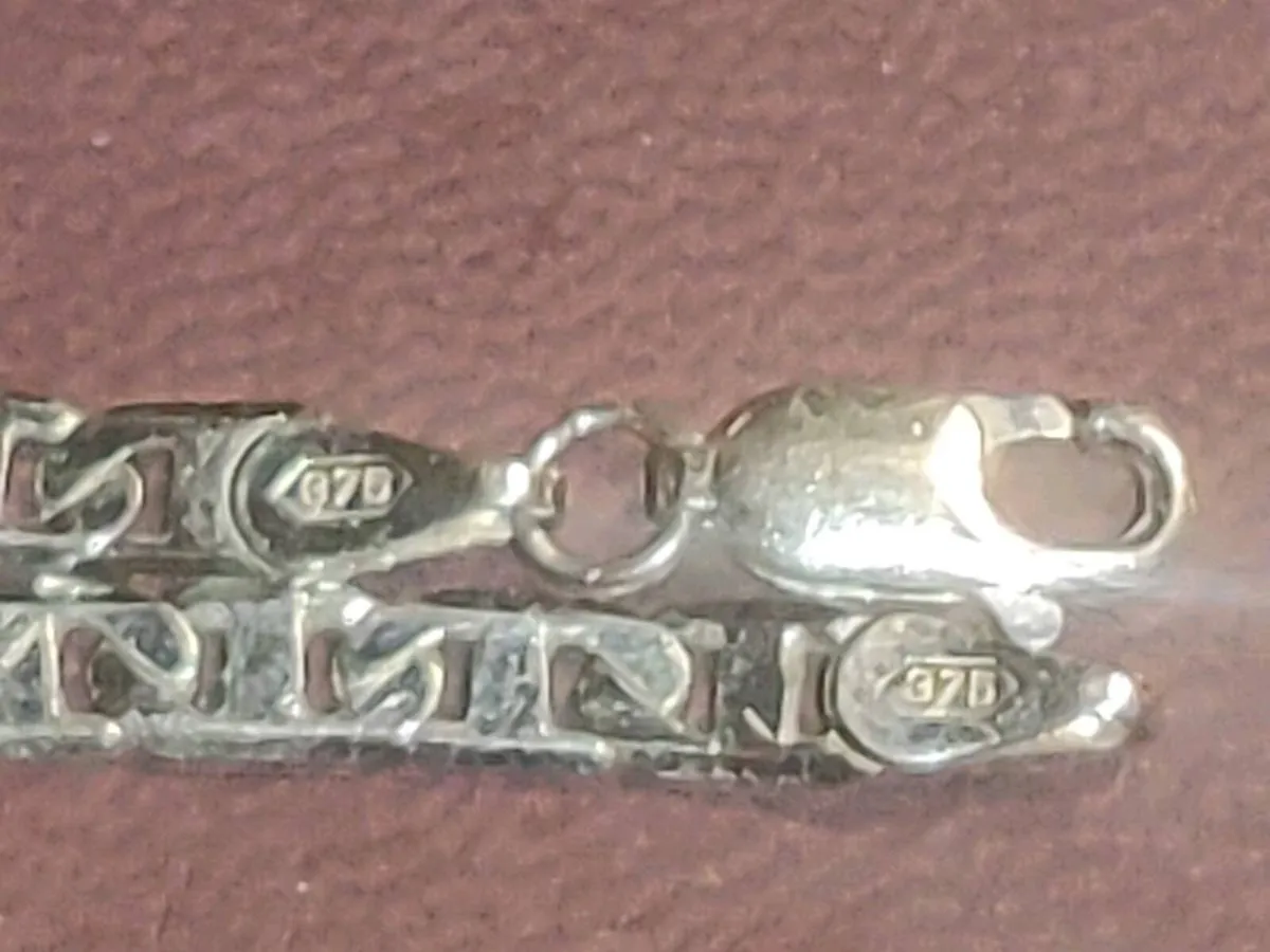 GREEK LINK, 9CT White Gold 20"Long 11.89g Chain ! - Image 3