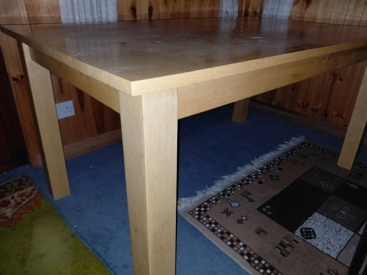 Solid Wood Kitchen Table & Chairs - Image 1
