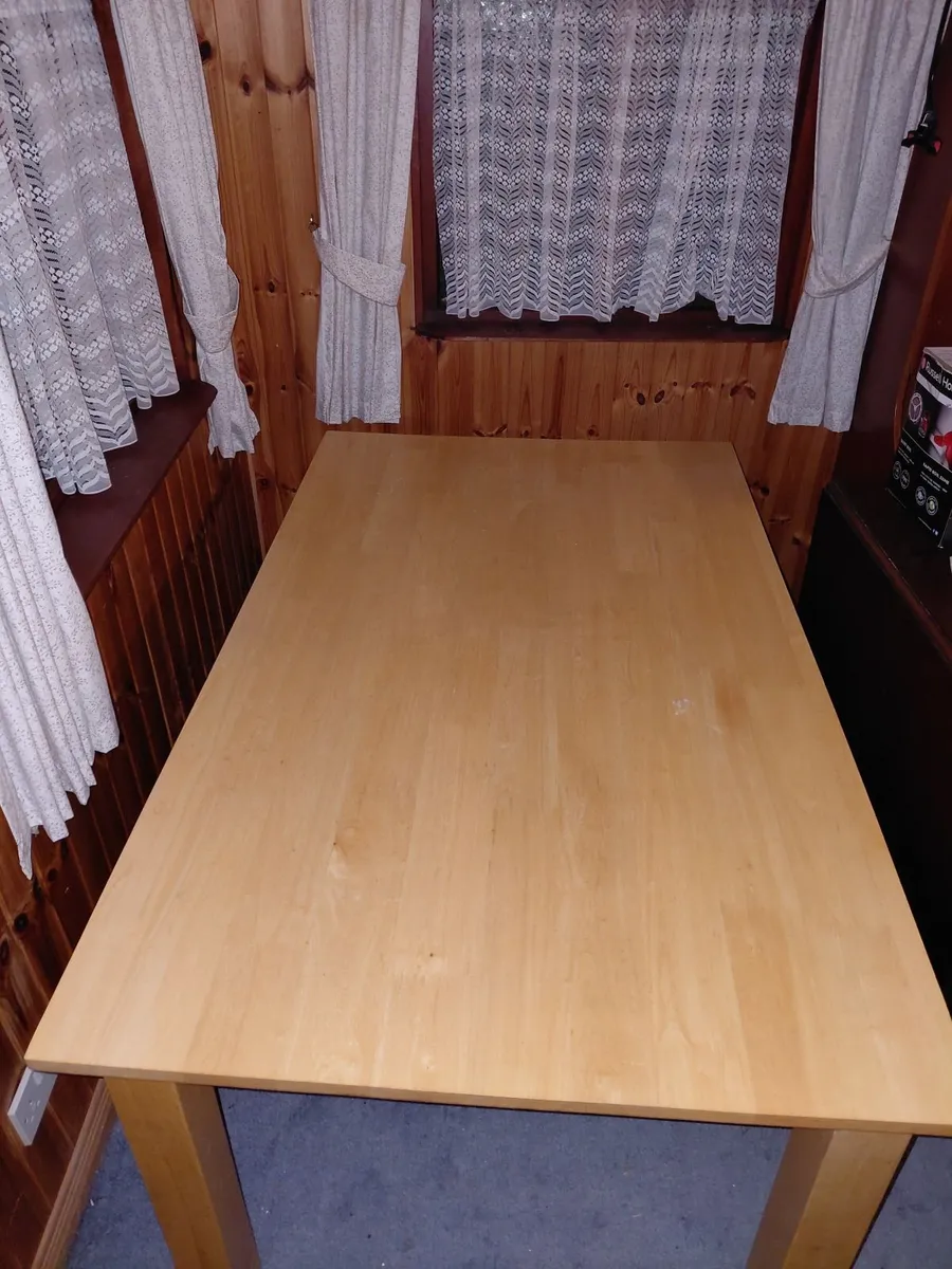 Solid Wood Kitchen Table & Chairs - Image 2