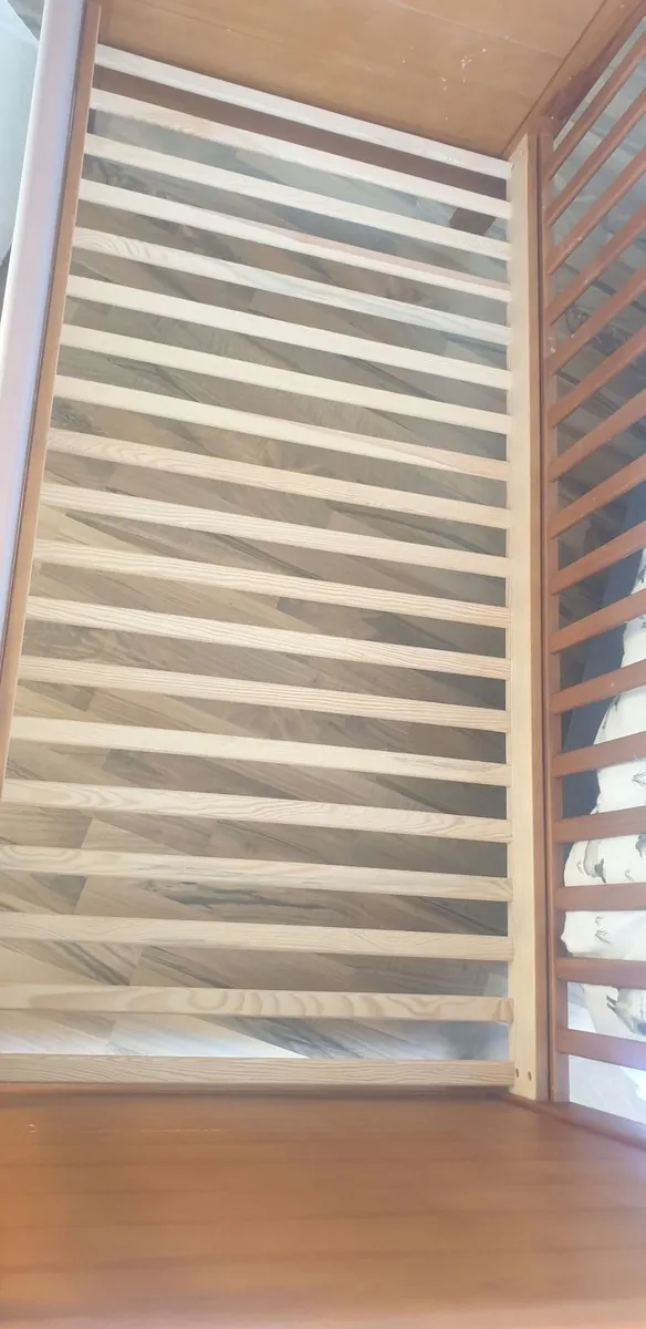 Wooden cotbed with baby elegence mattress - Image 4