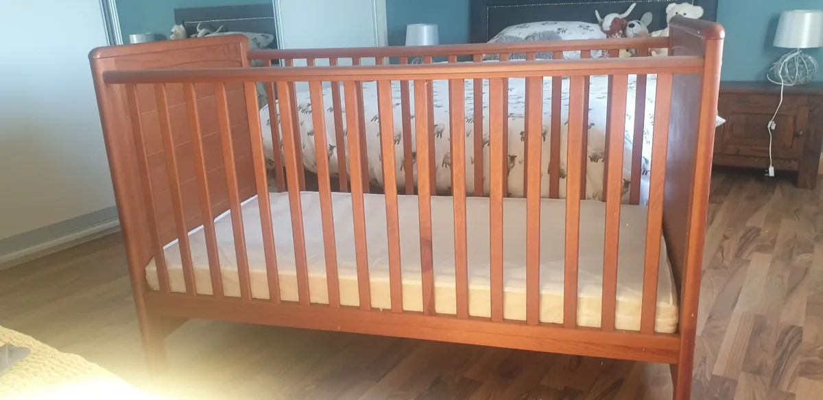 Wooden cotbed with baby elegence mattress - Image 1