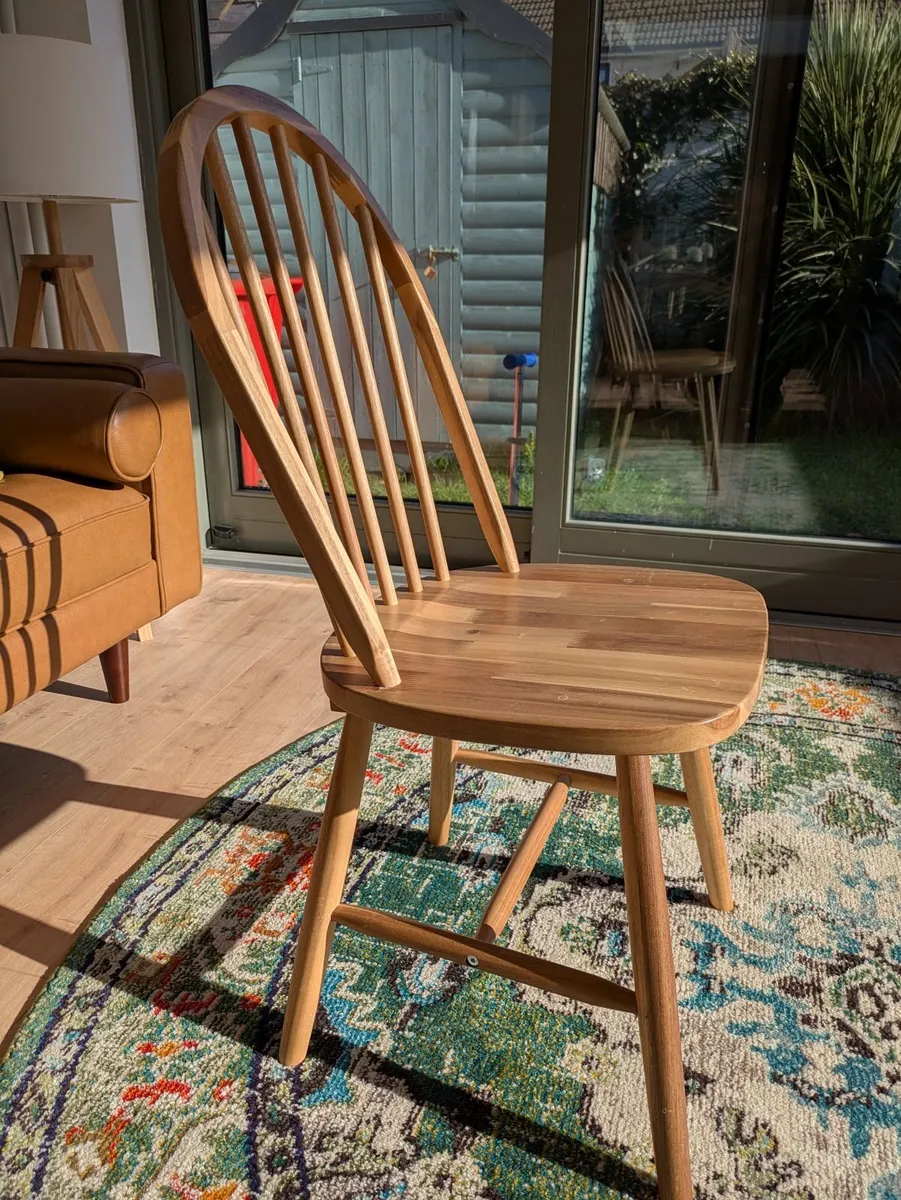 4x IKEA SKOGSTA Solid Acacia Dining Chairs - Image 1