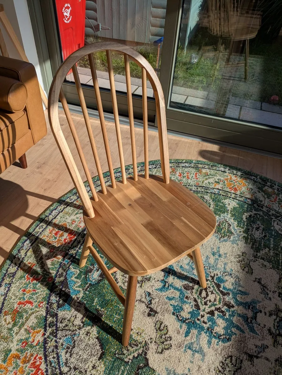 4x IKEA SKOGSTA Solid Acacia Dining Chairs - Image 2