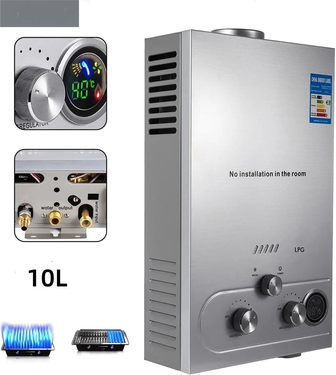 10L LPG Gas Water Heater – Bathroom & Camping - Image 1