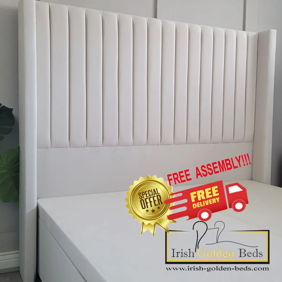 bed frame and headboard, free delivery - Image 1