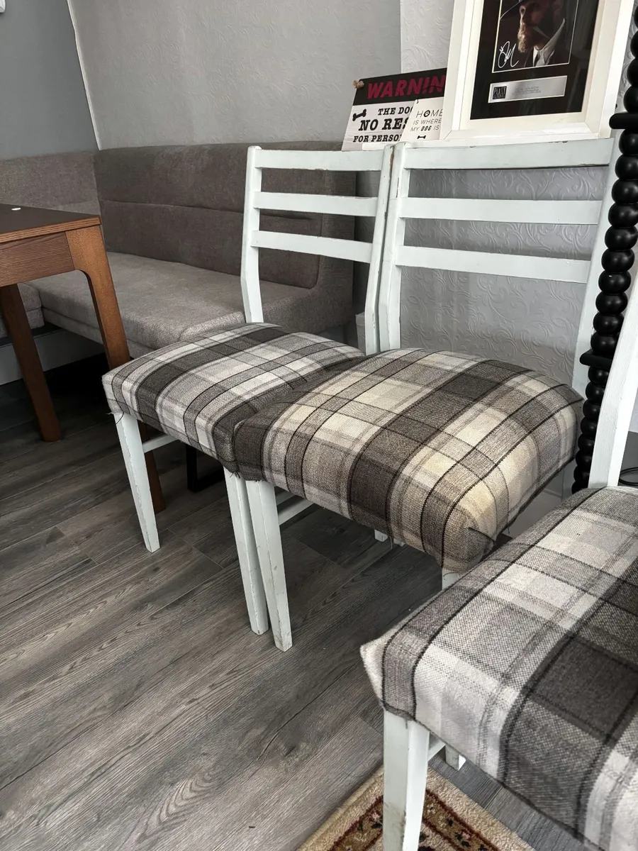 Four Blue Dining Chairs - Image 2