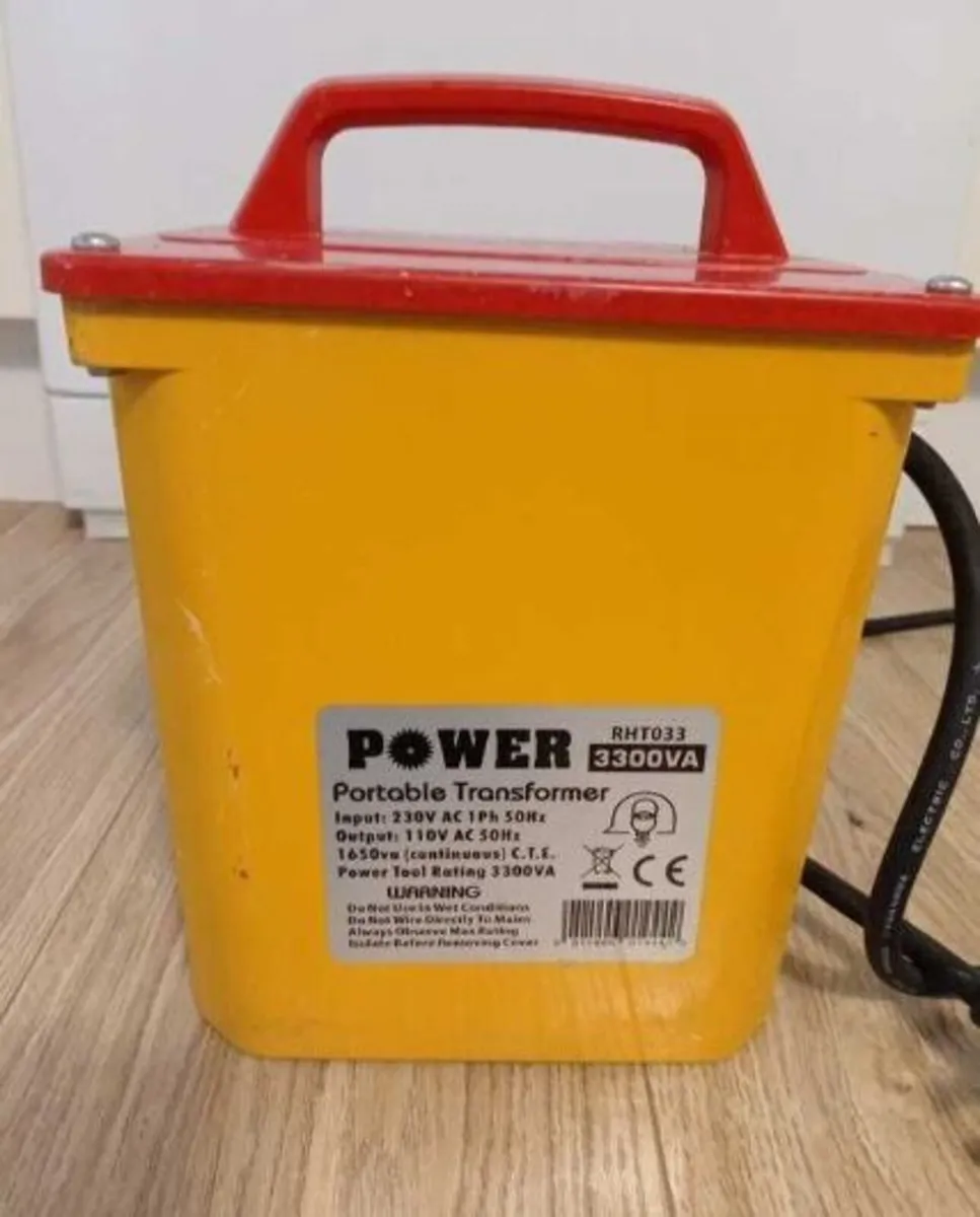 Power 3.3kVA Portable Transformer x2 110V outlet - Image 2