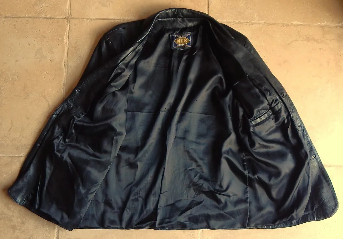 Gents MDK Black Soft Leather Jacket - Image 3