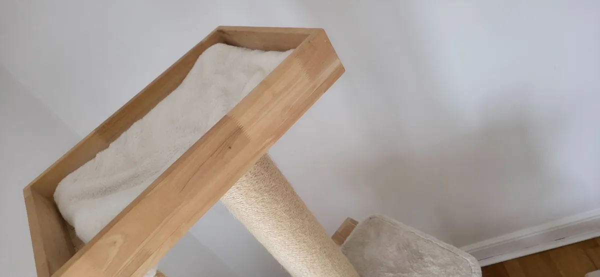 XXL white wooden cat tree - Image 3