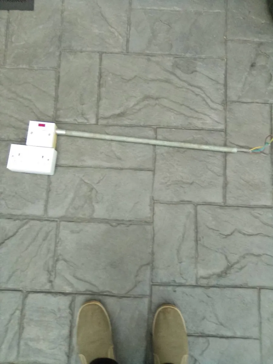 TWIN. SOCKET.  AND.   SPUR.  SWITCH.  ON.  CONDUIT - Image 1