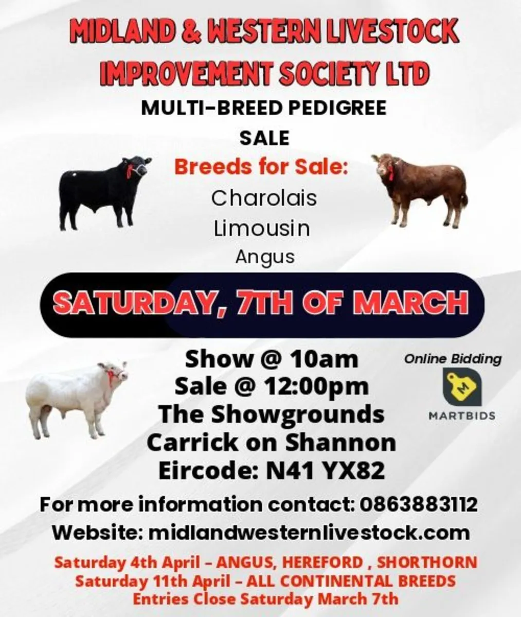 Carrick-on-Shannon March Multi-Breed Show & Sale