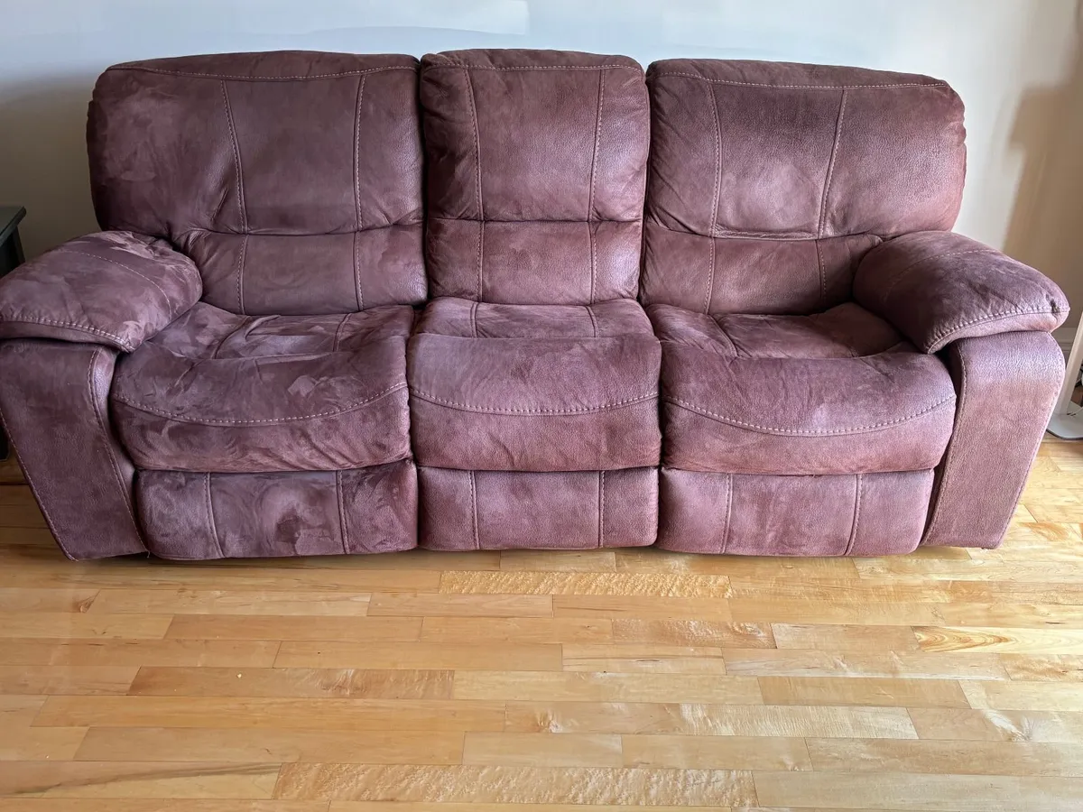 Manual reclining sofa and chair. - Image 2