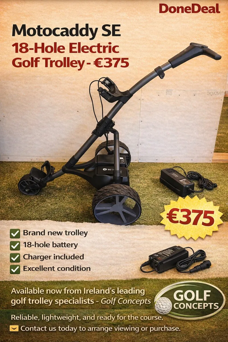 Motocaddy SE brand new trolley and 18 hole lithium - Image 1