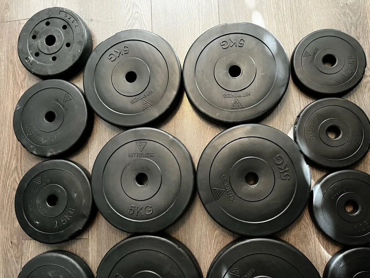 45kg hit fitness weight plates standard 1” - Image 2