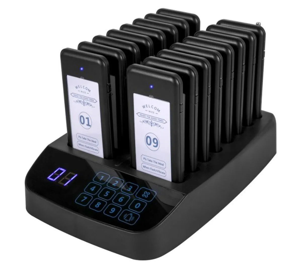 16PCS Wireless Restaurant Pagers Coasters Paging - Image 1