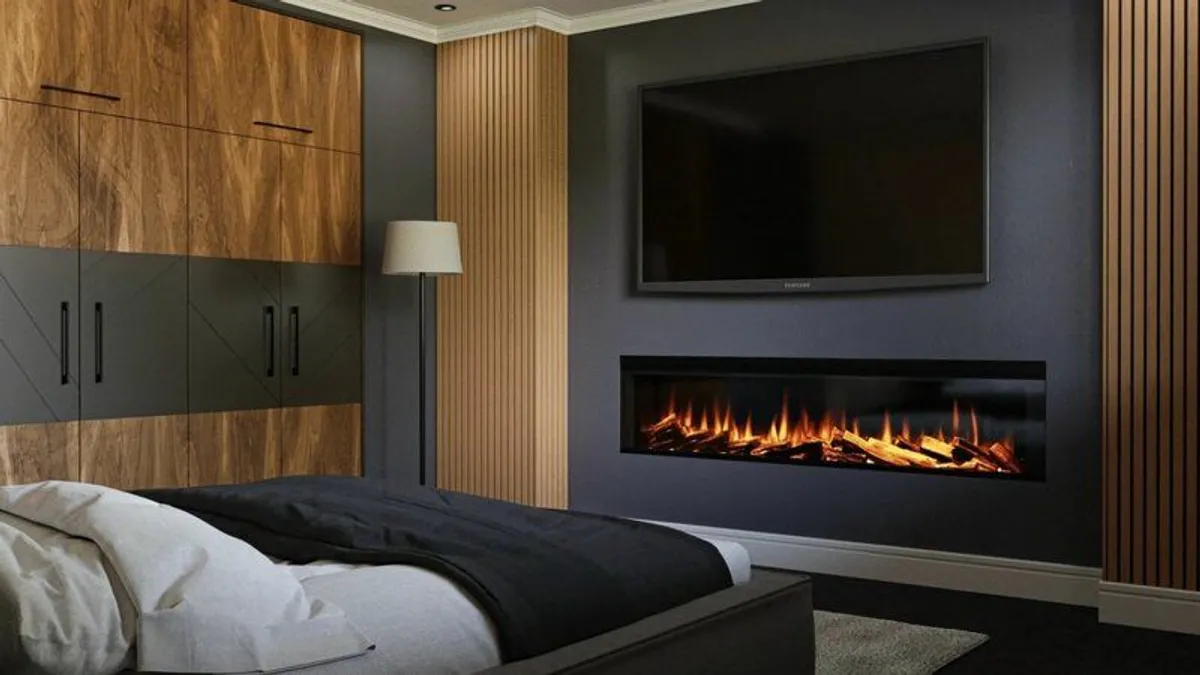 Media wall fireplace - Infinix Landscape - Image 1