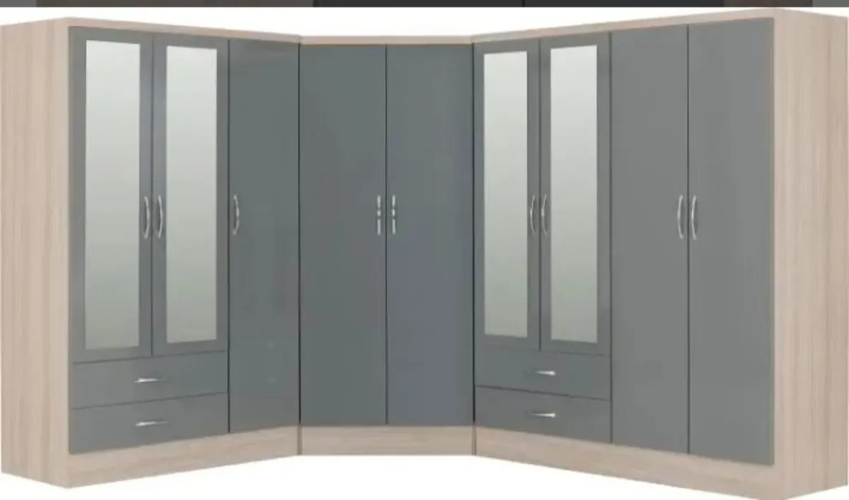 Nevada 2 Door Corner Wardrobe - Image 3