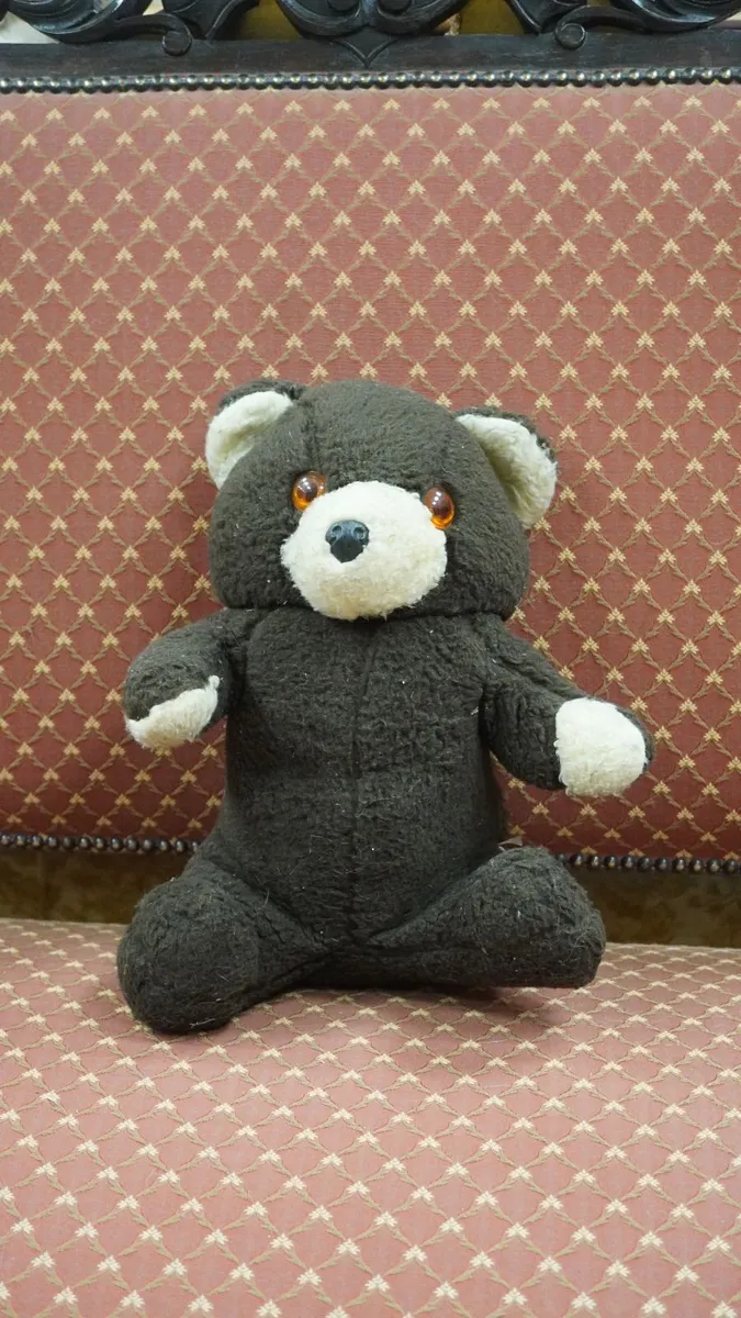 Vintage Dark Brown Teddy Bear - Image 1