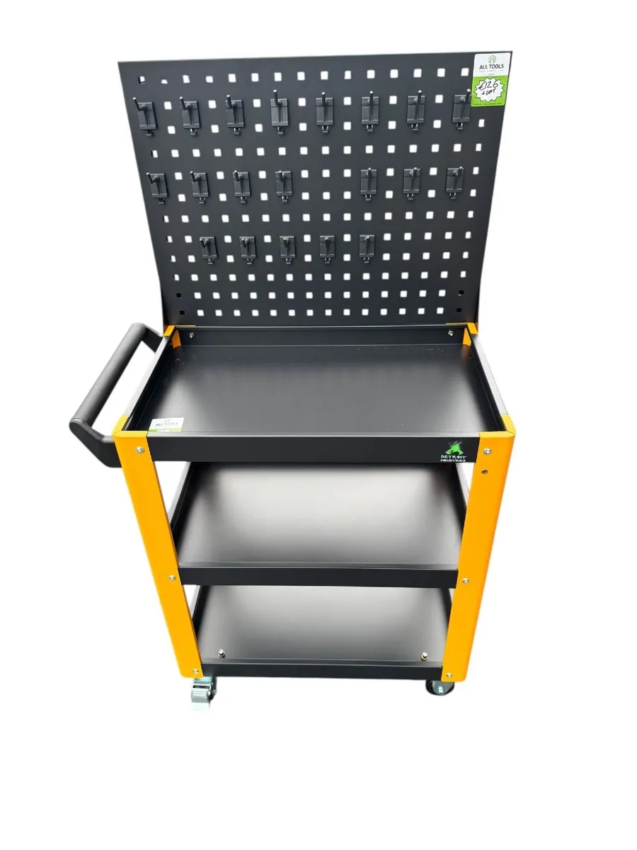 Detroit Industries 3 Tier Tool Cart With Hole Boar