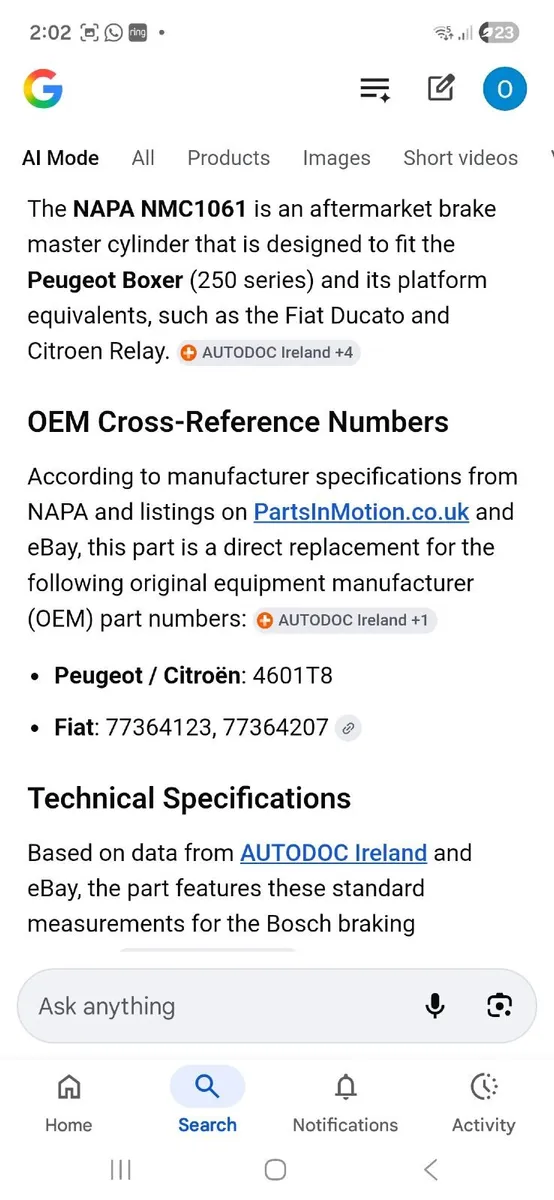 Brake Master Cylinder Peugeot Boxer - Image 4